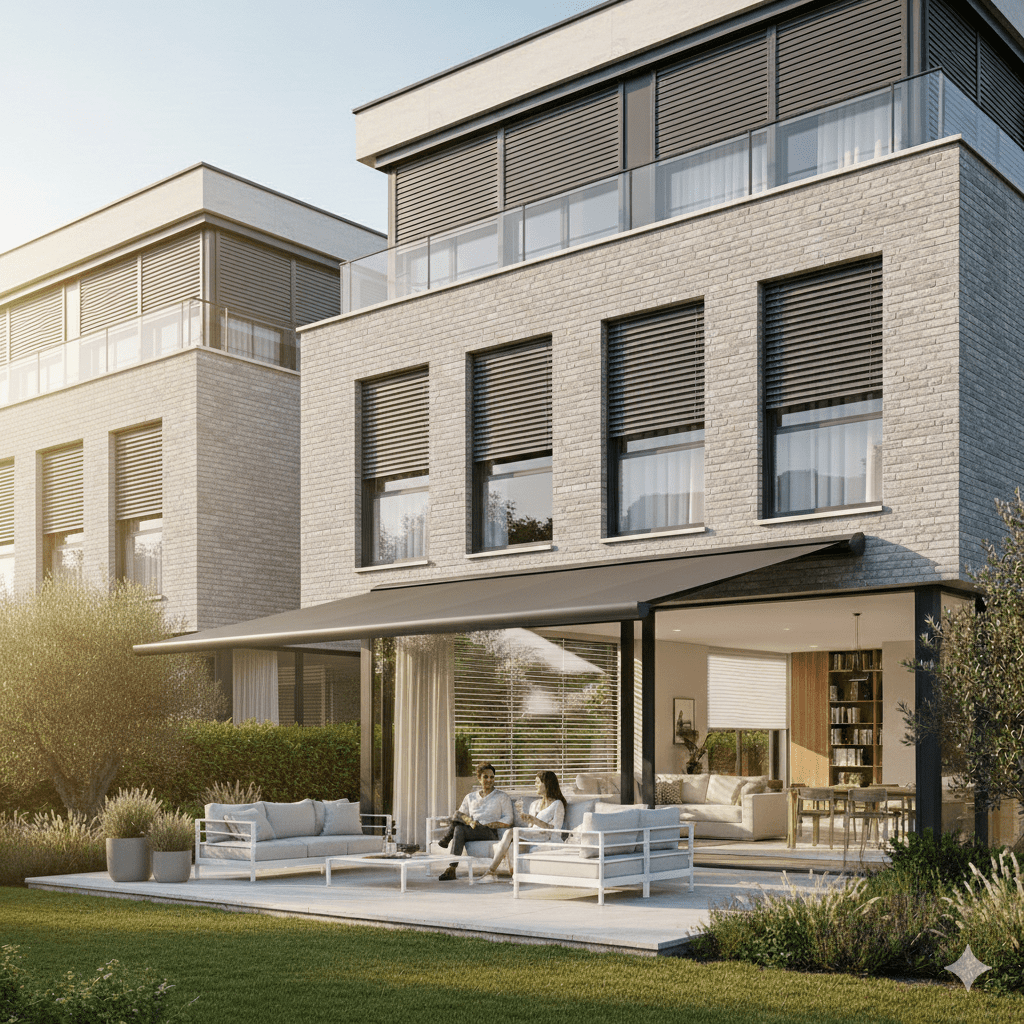 zonwering moderne huizen